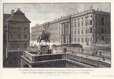 Vista del castello con il ponte lungo, Berlino vecchia da Johann Georg Rosenberg